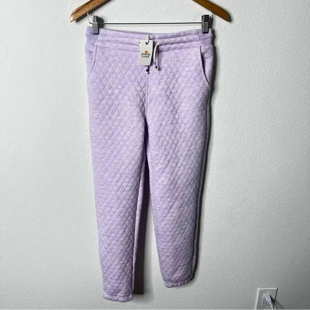 NEW MARINE LAYER women's corbett quilted drawstring jogger in lavender